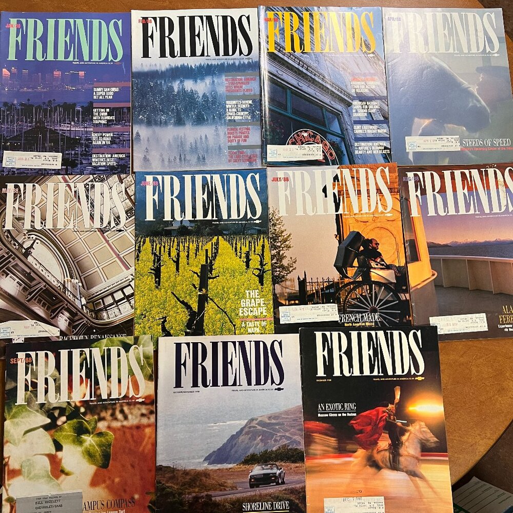 11‎ Issues of Friends Magazine Vintage 1988 Full Year For Chevy Owners